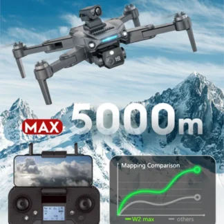 Dron W2 MAX con GPS 4k, cuadricóptero Profesional con cámara HD 8K, cardán antivibración 5G, Wifi, fotografía aérea, plegable, sin escobillas