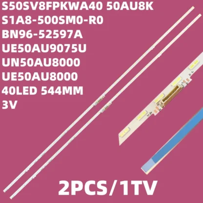 1 Kits de tiras de retroiluminación LED para 50AU8K BN96-52597A UE50AU9075U UN50AU8000 UE50AU8000 UE50AU8005K UE50AU7025K