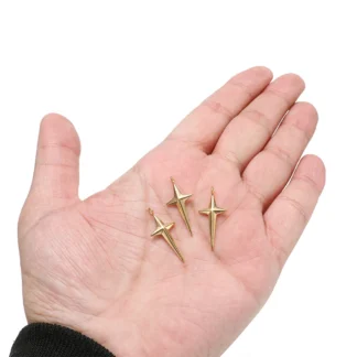 5 uds. De dijes de estrella cruzada chapados en oro de acero inoxidable, collares, colgantes para joyería delicada DIY, fabricación de pendientes, accesorios para pulseras