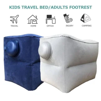 Almohada de Taburete inflable de 2 capas, reposapiés de viaje autoportátil, tren de avión, cama para niños, almohadilla de reposapiés de PVC para asiento de coche de masaje, nuevo