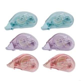 Corredor cinta adhesiva 6 piezas doble lado 6 mmx6m Roller adhesivo para álbumes recortes D5QC