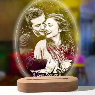 Lámpara fotográfica 3D personalizada, foto y texto personalizados, regalos de luz nocturna 3D personalizados para el Día de San Valentín, aniversario de boda y cumpleaños