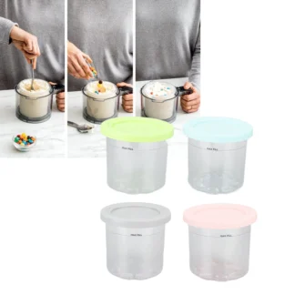 Recipiente de helado de repuesto, latas de helado de plástico de repuesto para fabricantes de helados Creami Ninja NC299AMZ NC300s Series