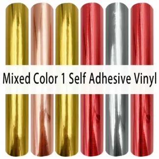 Vinilo adhesivo permanente metálico para manualidades, paquete de 6 hojas de 12 "x 10", carteles para hacer películas, tazas, decoración del hogar, bricolaje para cortar álbumes de recortes