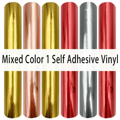 Vinilo adhesivo permanente metálico para manualidades, paquete de 6 hojas de 12 "x 10", carteles para hacer películas, tazas, decoración del hogar, bricolaje para cortar álbumes de recortes