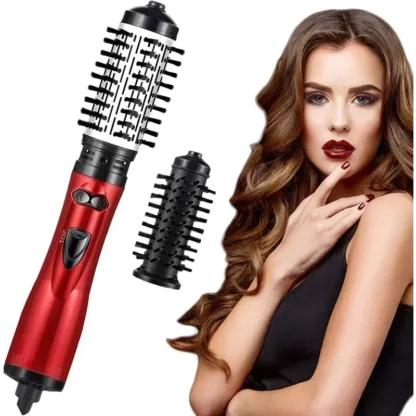 Secador de pelo giratorio 3 en 1, peine eléctrico, alisador de pelo, cepillo secador, peine de aire caliente, peine estilizador de pelo de iones negativos