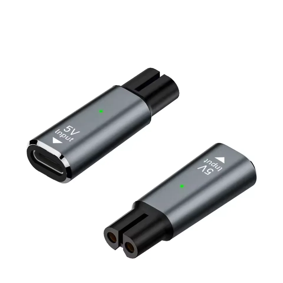 Adaptador de afeitadora tipo C de 5V, convertidor de carga para Philips Norelco One Blade, QP2520, QP2515, QP2620, con indicador de carga