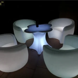 Silla LED iluminada, sofá duro inflable portátil, sillón para vivir