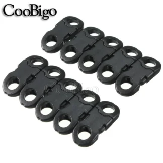 12 Uds 3/8 "Mini hebilla de apertura lateral curvada Paracord pulsera hebillas Clip cordón de plástico DIY collar collares para mascotas Accesorios
