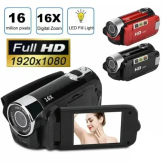 Cámara digital Full HD 1080P 270 ° Grabador de vídeo DV de rotación, videocámara Digital con pantalla táctil de 2,7 pulgadas, Sensor CMOS con Zoom Digital 16X