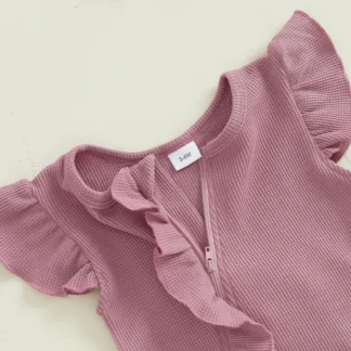 Mameluco con estampado floral de 2 piezas para niña pequeña con diadema con lazo a juego Conjunto de traje de verano para bebé Mono sin mangas