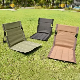 Sillón plegable para exteriores, playa, jardín, viajes de verano, alfombrilla portátil para suelo, silla para césped, sillón, silla trasera plegable para acampar