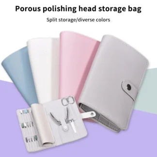 Bolsa plegable para brocas de uñas, soporte portátil para herramientas de manicura DIY, almacenamiento de herramientas, cartera suave, accesorios de manicura, 37 posiciones
