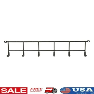 Estante multigancho de acero montado con tornillo con seis ganchos G suaves que organizan herramientas ligeras en garaje Fácil instalación Capacidad de 20 libras