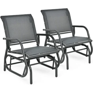 Silla columpio planeadora con marco de Metal para estudio, cómoda silla de Patio, asiento de amor para jardín, porche, patio trasero, piscina, césped al aire libre