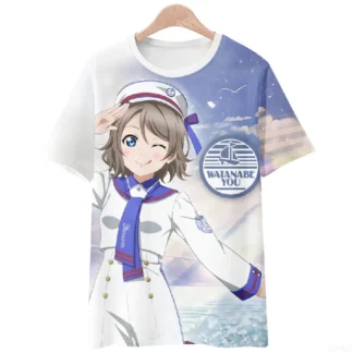 Nueva camiseta de manga corta cómoda informal para hombre y mujer con estampado de anime 3D para correr al aire libre y fitness de verano