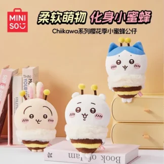 Gran oferta, serie Miniso Chiikawa, temporada de flor de cerezo, muñeco de abeja pequeña, muñeca Usagi, regalo de cumpleaños, regalo de Navidad