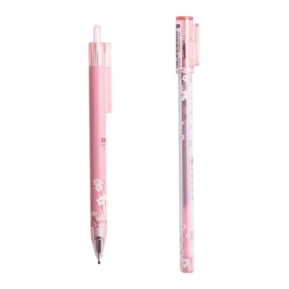 Útiles escolares, suministros de oficina, regalo para estudiantes, temporada Sakura de 0,5mm, bolígrafo para firmar coreano, bolígrafos de Gel, bolígrafo de escritura Floral Sakura