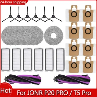Accesorios de Robot para JONR P20 PRO / T5 Pro, Cepillo Lateral principal, filtro Hepa, paño de mopa, piezas de repuesto para aspiradora