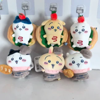 Llaveros de peluche de la serie Chiikawa Bakery: mini peluches de mascota de sándwich y hot dog Usagi Hachiware Momonga