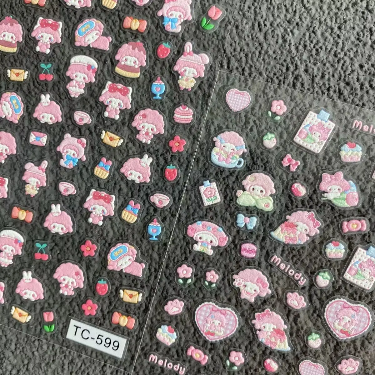 Lindo Piano cordero alivio Nail Art pegatina dibujos animados 3d manual taza de agua Ccd decoración de uñas manicura pegatinas parche decorar regalo