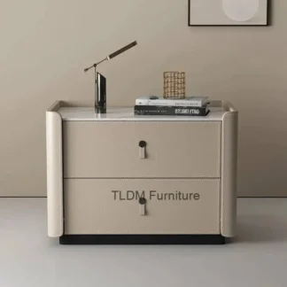 Mesita De Noche De cuero De lujo, cajón Simple moderno, mesita De Noche estética, almacenamiento, Mesitas De Noche nórdicas, muebles De dormitorio