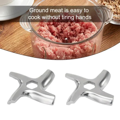 Piezas de cuchillas para picadora de carne, utensilios de cocina eléctricos, picadora de carne Moulinex, repuesto de hoja de acero inoxidable de 46mm, 2 uds.