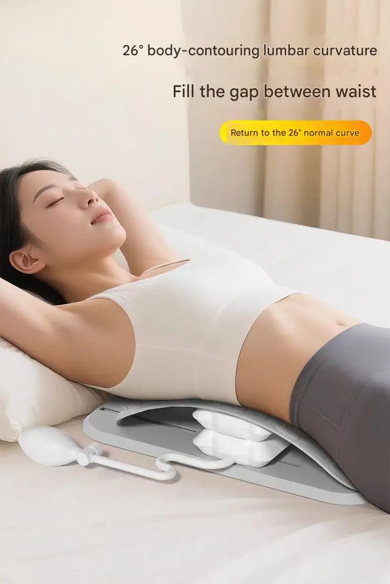 Almohada inflable de apoyo lumbar, almohada para la parte inferior de la espalda, almohadilla de cintura ajustable en altura, almohadilla de soporte resistente, adecuada para sofá cama.