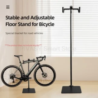 Estante de pie para bicicleta, soporte de exhibición para bicicleta de interior, soporte de decoración de almacenamiento, estante sin reparación, fácil instalación, compacto