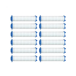 Filtro de ducha de 12 piezas de repuesto para agua dura, filtro de agua de alta salida para eliminar cloro y fluoruro para el hogar
