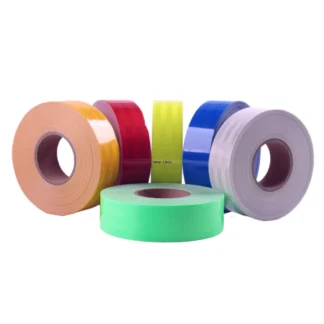 Cinta reflectante de grado Giamond de 2 pulgadas x 16 pies, pegatina reflectora de visibilidad adhesiva impermeable de seguridad blanca, roja y naranja para remolque