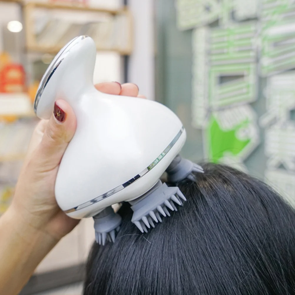 1 Juego de 1 Juego de masajeador eléctrico para el cuero cabelludo, herramienta portátil para masaje de cabeza para aliviar el estrés, máquina relajante para el cuero cabelludo y la cabeza