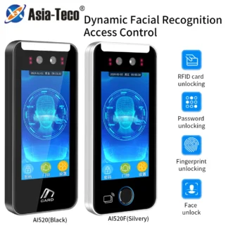 Asia Teco World Debut 5 pulgadas 5000 usuarios TCP/IP WIFI reconocimiento facial dinámico Control de acceso máquina de asistencia lector de huellas dactilares