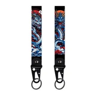 Cool Dragon Key Tag llavero de coche de dibujos animados llavero arte cordón corto accesorios de motocicleta regalos de vacaciones