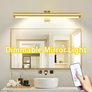 Luz LED moderna para espejo de tocador. Luz de pared de baño regulable, resistente al agua, 3 temperaturas de color, fácil instalación para vestidor
