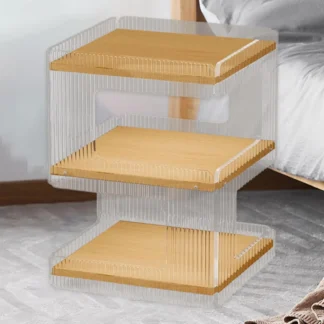 Mesita de noche de acrílico para muebles pequeños, estante para tocadiscos, mesa decorativa para el hogar, la oficina, el baño y el dormitorio