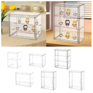 Vitrina de figuras, escaparate de juguetes, gabinete de exhibición multiusos, caja de almacenamiento de figuras, organizador de modelo transparente para estante interior