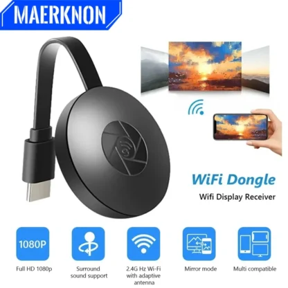 Adaptador de pantalla de TV Stick G2 1080P, Compatible con HDMI, portátil, inalámbrico, Wifi, pantalla compartida, proyector de pantalla HDMI para Android IOS