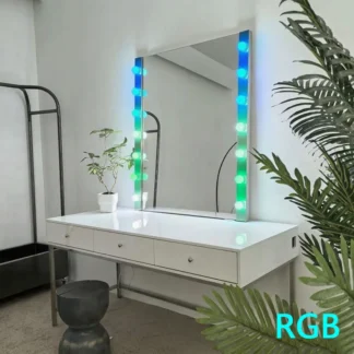 2025 nuevo espejo de maquillaje luz de tocador 10 bombilla regulable brillo de Color ajustable luz Stick On para tocador de mesa de maquillaje