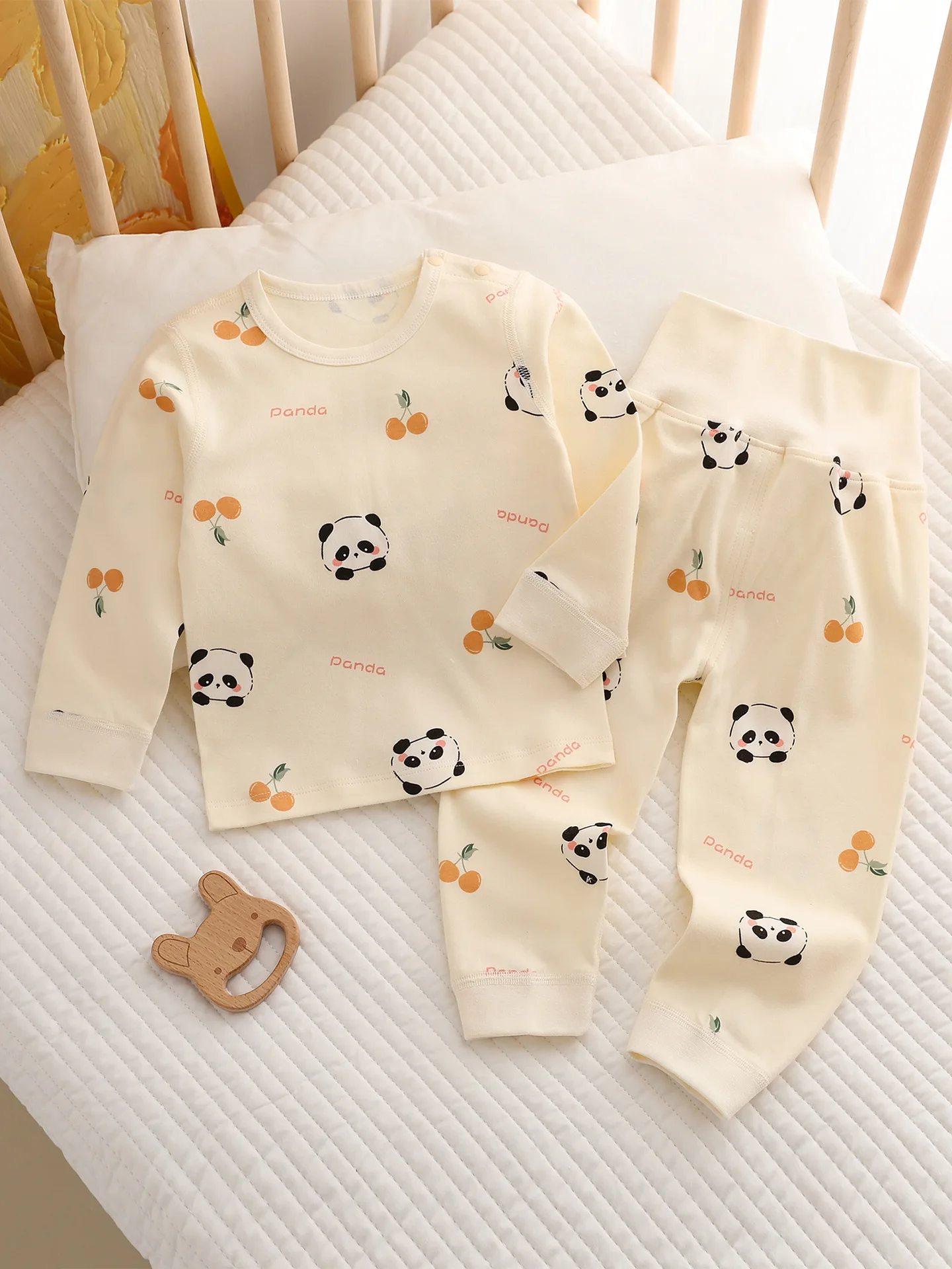 Traje de bebé de algodón sin hueso, abrigo y pantalones de otoño, traje de bebé recién nacido, traje de manga larga, modelos de pijamas, ropa de casa Su