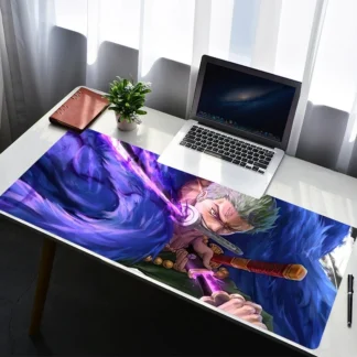 Alfombrilla de ratón antideslizante de goma para ordenador portátil, alfombrilla para teclado HD, alfombrilla para ratón de escritorio para juegos de ordenador de oficina Zoro de una pieza