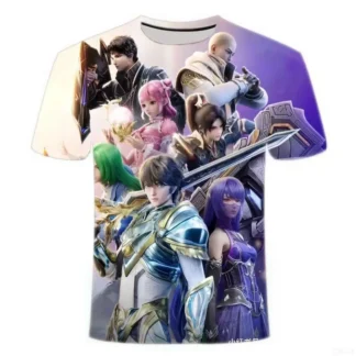 Camiseta informal de manga corta con estampado 3D de animación de Anime para hombres y mujeres, camiseta juvenil con cuello redondo