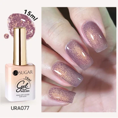UR SUGAR 15ml 80 colores brillo Gel Esmalte de uñas suministros de uñas Vernis Semi permanente Nail Art Manicura Soak Off Gel UV LED
