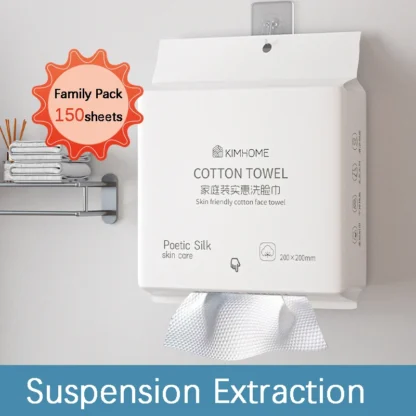 1 paquete de toalla de cara desechable extractable colgante, toalla de cara gruesa, toalla cosmética, toalla de papel de limpieza suave, cuidado de la piel, limpieza Facial