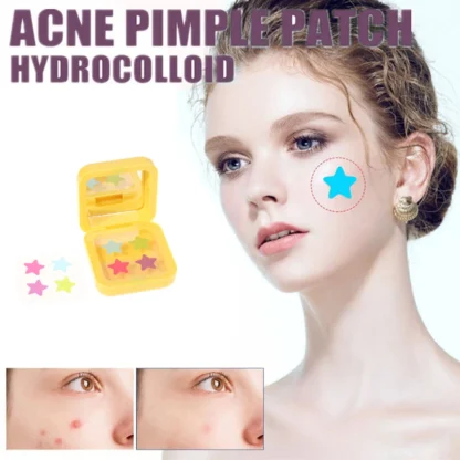 1 caja de 32 parches estilo estrella parche para acné reparación de desvanecimiento pegatinas invisibles para eliminación de acné herramienta de maquillaje corrector de cuatro colores con espejo