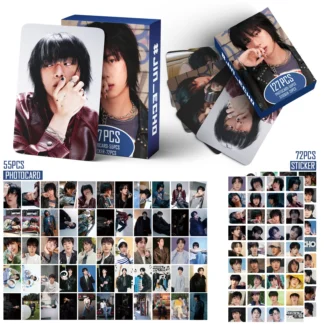 55 + 72 unids/set tarjetas Kpop JIN nuevo álbum tarjeta Echo Mini pegatinas sesión fotográfica colección de Fans postales regalo
