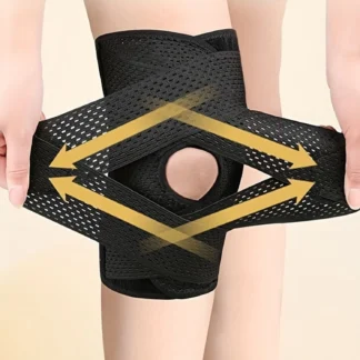 Rodillera de compresión para rasgado de menisco, rodillera con estabilizadores laterales para mujeres y hombres, funda de compresión de rodilla abierta, 1 ud.