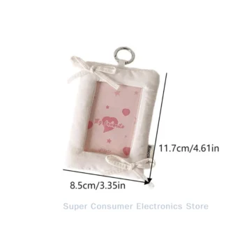 Estuche para tarjetas con llavero con lazo asequible; Regalos ligeros del ornamento del bolso de la cubierta de la protección de la imagen de ídolo