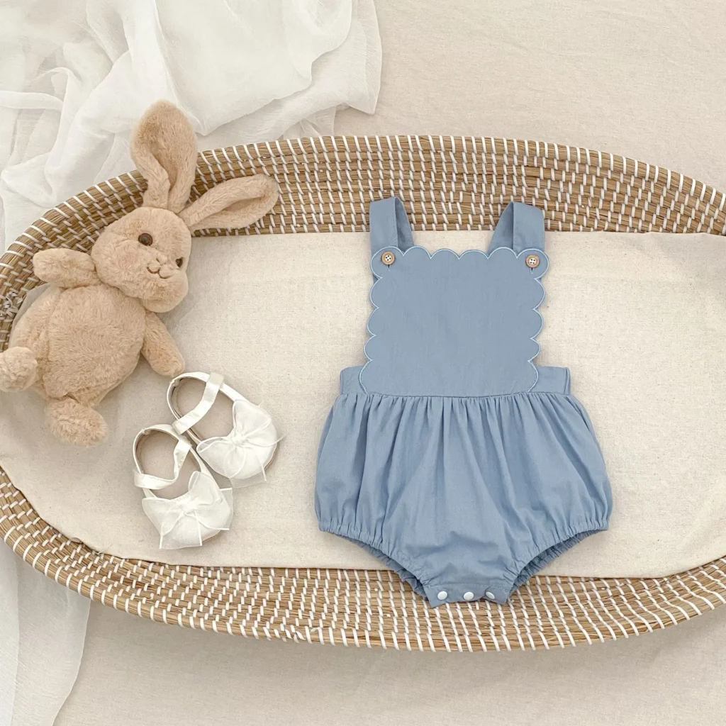 Novedad de verano, ropa para bebé de 0 a 3 años, mono bonito y sencillo para niña + conjunto de dos piezas con sombrero
