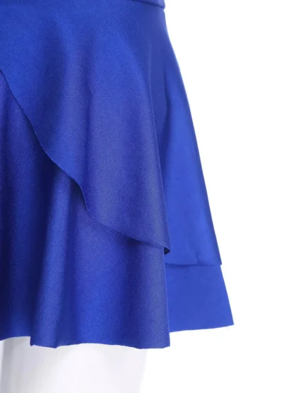 Traje de danza lírica moderna para niñas, Top corto con diamantes de imitación brillantes + falda para Ballet, patinaje artístico, gimnasia, actuación de baile